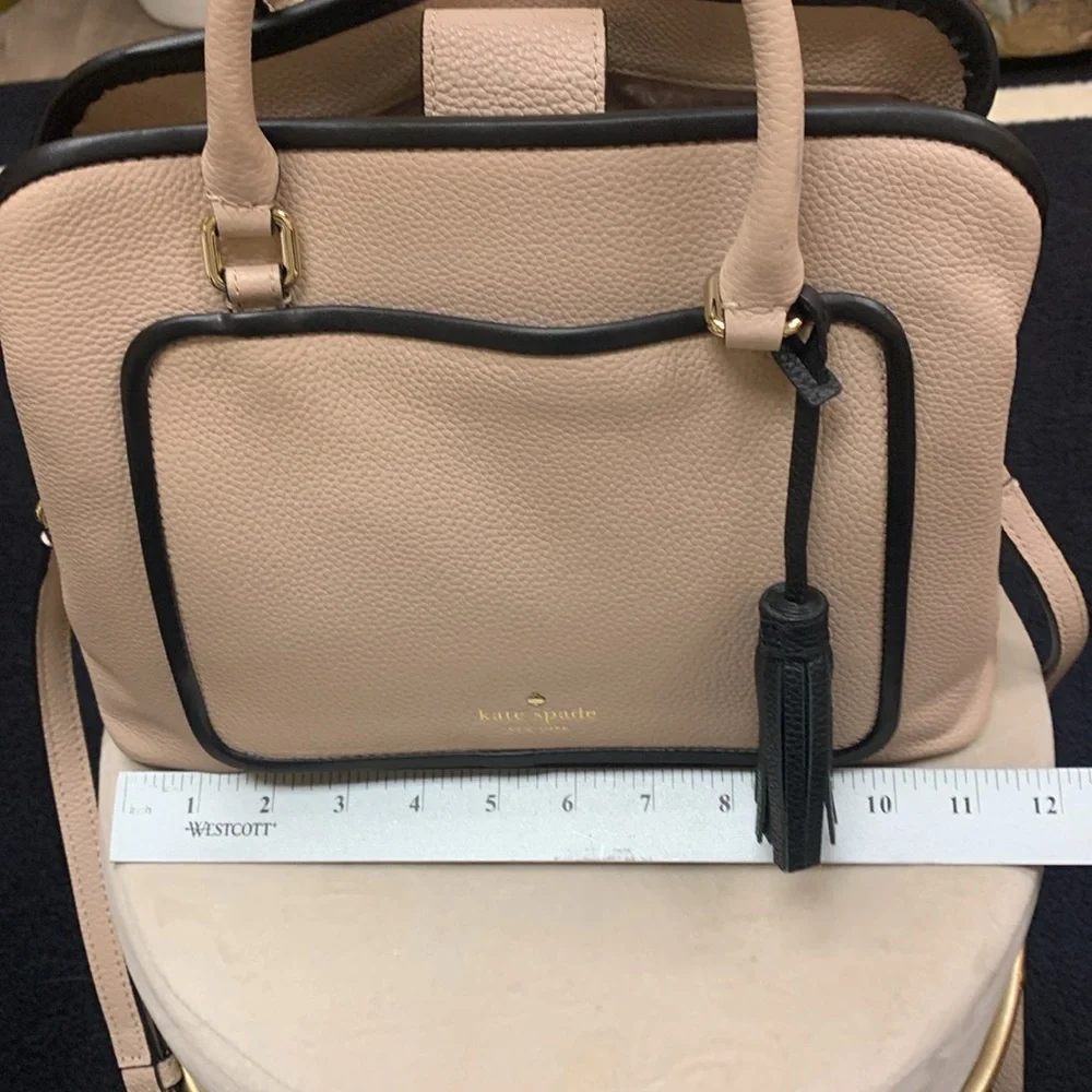 Kate Spade Ward Place Evangelie Satchel Bag Dusty Pink/Black Medium - Picture 5 of 16